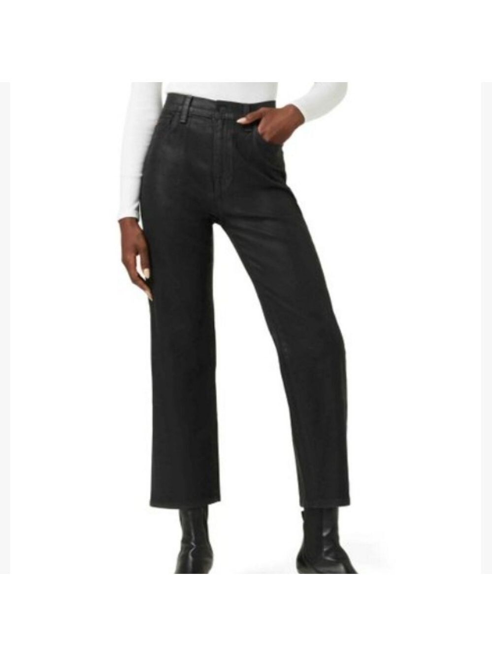 Hudson Jeans Noa High-Rise Straight Crop Jeans in Stellar